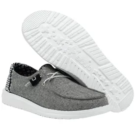 130124203 Hey Dude Youth Shoe Wendy Chambray Onyx