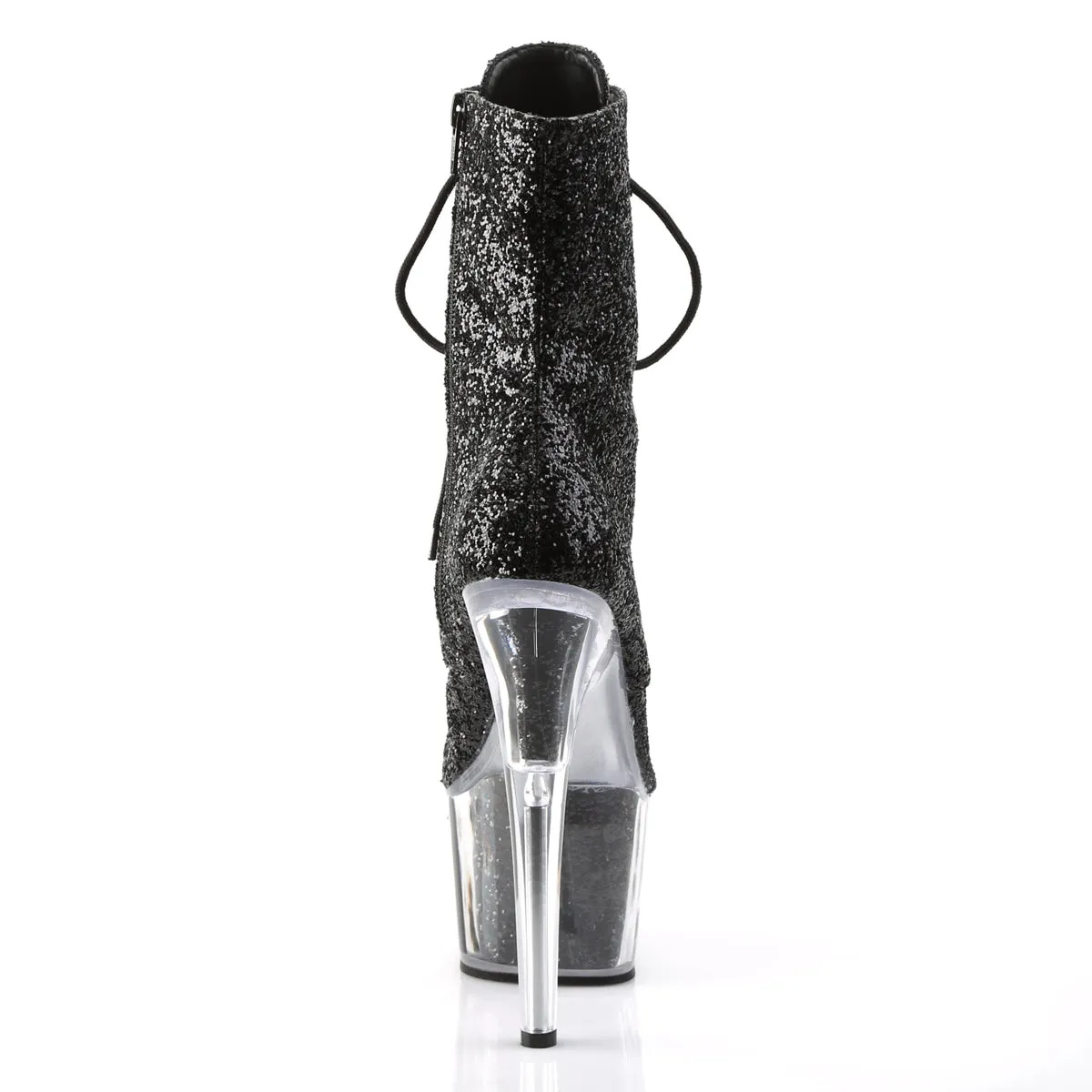 ADORE-1020G Pleaser Black Glitter Sexy Platform Shoes (Pole Dancing Heels)