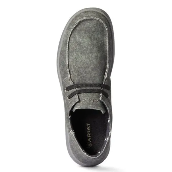 Ariat Men's Hilo Charcoal Canvas Slip On Shoes 10038391