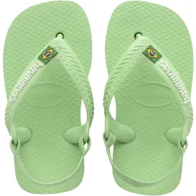 Havaianas Kids Baby Brasil Logo Flip Flops - Hydro Green - 5K
