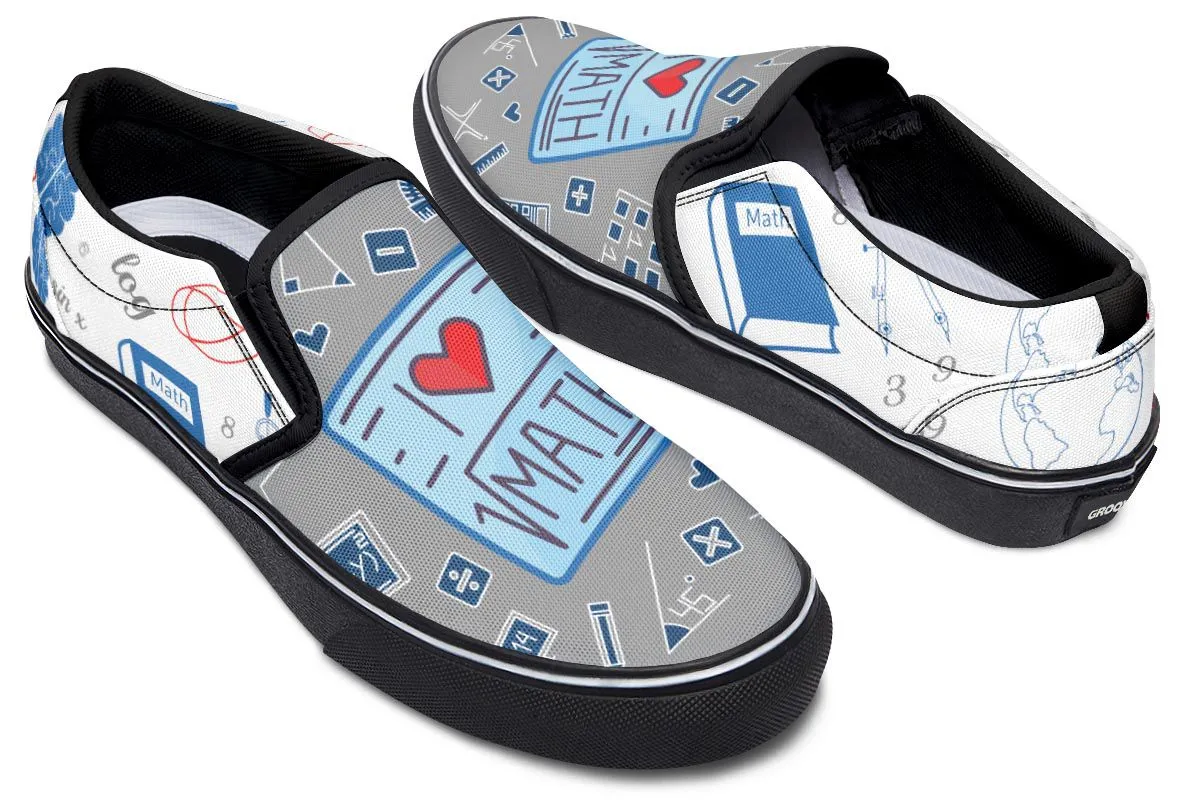 I Love Math Slip-On Shoes