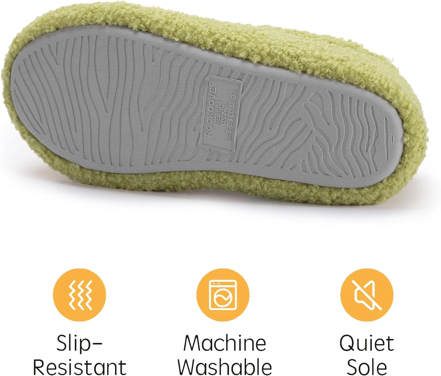 RockDove Women's Teddy Fleece Closed Back Indoor Slipper