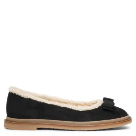 Varina winter black ballet flats