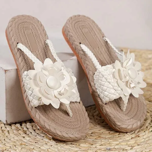 Women's Floral Flat Beach Sandals 18021165C