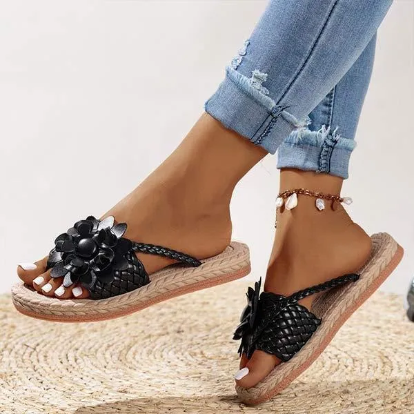 Women's Floral Flat Beach Sandals 18021165C